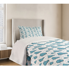 Rain Drops and Clouds Bedspread Set