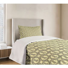 Circle Vivid Leafy Branches Bedspread Set