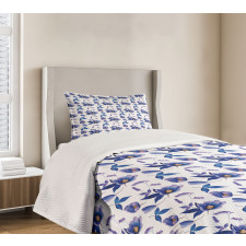 Watercolor Spring Plants Bedspread Set