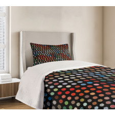 Brush Stroke with Colors Bedspread Set
