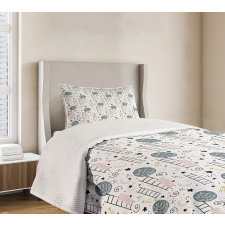 Love Theme Bear Stars Bedspread Set