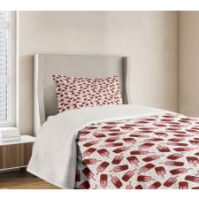 Strawberry Popsicles Art Bedspread Set