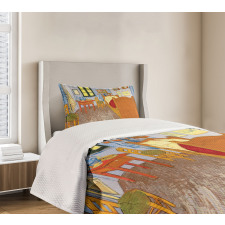 Painting of Room Interior Bedspread Set