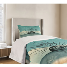 Typographic Chase the Sunset Bedspread Set