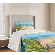 Lonely Cactus in the Desert Bedspread Set