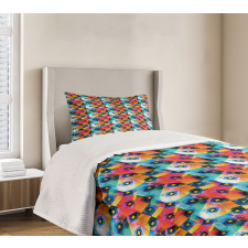 Diamonds and Dot Bedspread Set