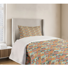 Middle Easter Tile Motif Bedspread Set