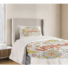 Buildings Simple Design Bedspread Set