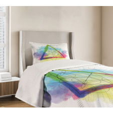 Rainbow Triangles Bedspread Set