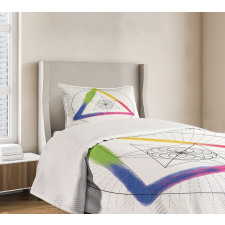 Rainbow Triangle Bedspread Set