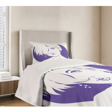 Monochrome Woman Bedspread Set