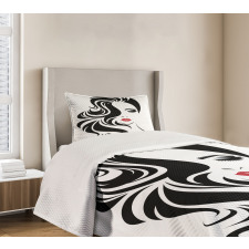 Red Lipstick and Waves Bedspread Set
