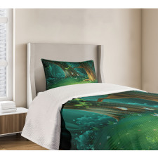 Trees and Butterflies Scenic Bedspread Set