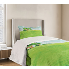 European Pastoral View Design Bedspread Set