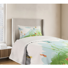 Clouds with Spring Meadow Bedspread Set