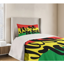 Rastafarian Design Message Bedspread Set