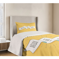 Motivational Relax and Smile Bedspread Set