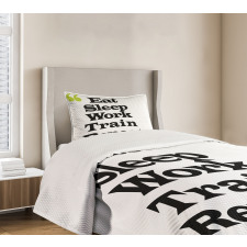 Eat Sleep Work Train Repeat Bedspread Set