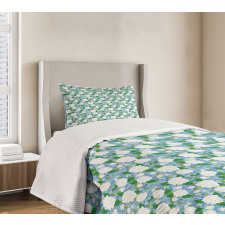 Refreshing Flowers and Birds Bedspread Set