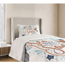 Skillful Sailor Phrase Bedspread Set