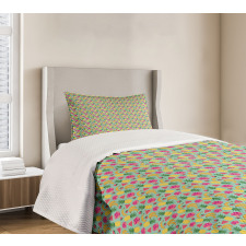 Hibiscus Flowers and Banana Bedspread Set