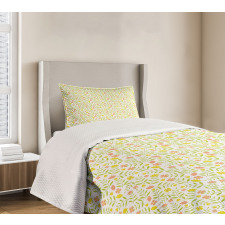 Tiny Twiggy Tulip Flowers Bedspread Set