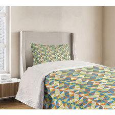 Stripes and Dots Pattern Bedspread Set