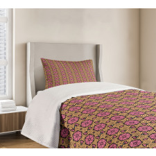 Abstract Folk Tile Bedspread Set