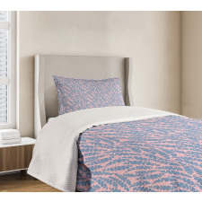 Angled Wavy Lines Background Bedspread Set