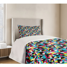 Sixties Style Inspired Motifs Bedspread Set