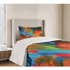 Watercolor Brush Strokes Bedspread Set