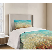 Grunge Contemporary Art Bedspread Set