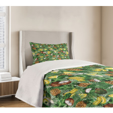 Pineapples Banana Coconut Bedspread Set