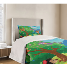 Funny Animals Wildlife Bedspread Set