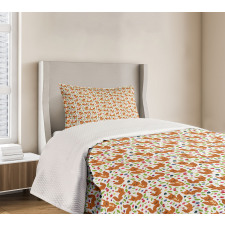 Exotic Berries Leaves Bedspread Set