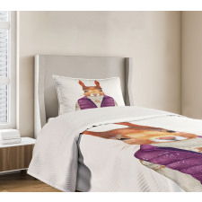 Animal down Vest Sweater Bedspread Set