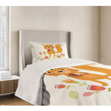 Funny Animal Saying Hello Bedspread Set