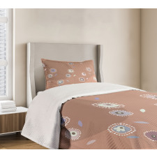 Funky Dandelion Flowers Bedspread Set