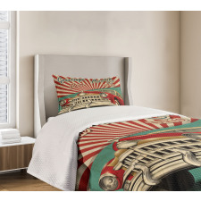 Retro American Classical Car Bedspread Set