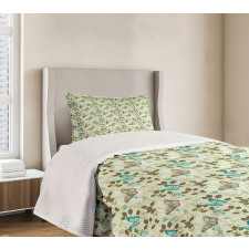 Monarch Butterfly and Palm Bedspread Set