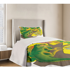 Cartoon of a Female Animal Bedspread Set