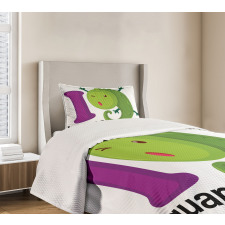 Capital Letter with Cartoon Bedspread Set