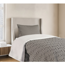 Stripes Diagonal Squares Bedspread Set