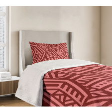 Angled Lines and Dots Bedspread Set