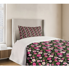 Petals Leaves and Stalks Bedspread Set