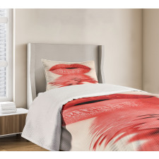 Female Blowing Kisses Bedspread Set