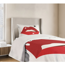 Minimalistic of Upper Lip Mole Bedspread Set