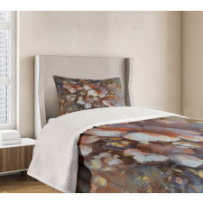 Oil Painting Cherry Bedspread Set