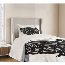 Abstract Snail Silhouette Bedspread Set