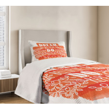 Dream Believe Do Repeat Leaf Bedspread Set